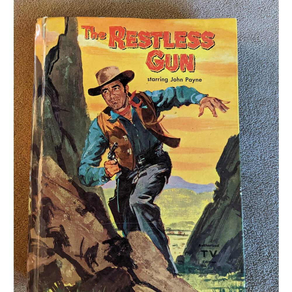 Vintage 1959 The Restless Gun Book Authorized TV Edition Barlow Meyers Western